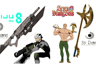 model in 3d an accessory for your cosplay