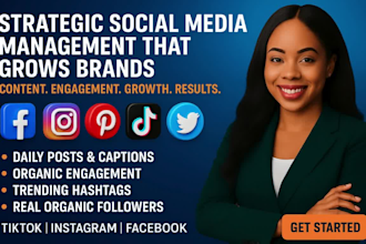 promote, manage, grow your instagram, facebook page, tiktok account organically