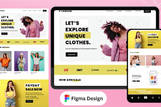 design modern figma website, landing page and CRM dashboard