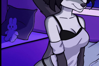 make 2d animated loops of your furry oc