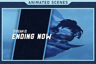 design twitch stream overlay youtube twitch kit kick promotion streaming package