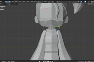 make a 3d model and texture for your low poly character in ps1 or n64