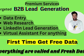 do b2b lead generation, copy paste, and VA for data entry