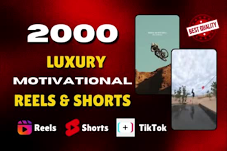 create 2000 luxury lifestyle edits for tiktok and instagram