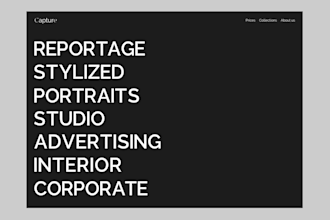 design wix portfolio redesign wix, webflow, shopify website