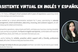 asistente virtual, data entry, tareas administrativas y más
