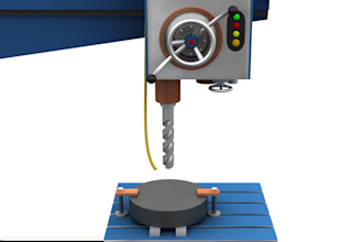 create 3d industrial machine, 3d product animation, 3d drilling machine video