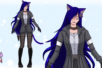 rig high quality live2d, vtuber model, vrchat avatar, custom furry