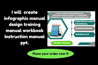 create infographic manual design training manual workbook instruction manual ppt