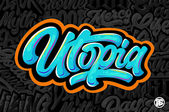 design custom typography hand lettering logo tshirt