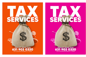 design tax flyer or accounting tax income tax flyer