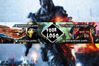 design an unique youtube banner for you