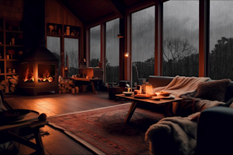 create 5 relaxing rain videos with natural sound
