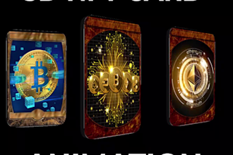 animate and nft trading card and nft artwork or image