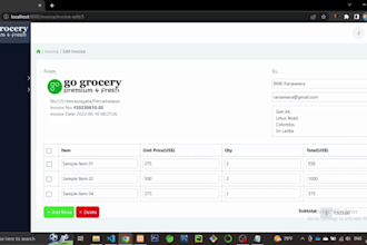 develop an invoice generator for your business