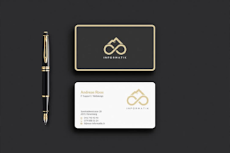 do professional and luxury business card design