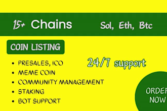 do coin listing, community manager, crypto promotion, sol, eth, btc