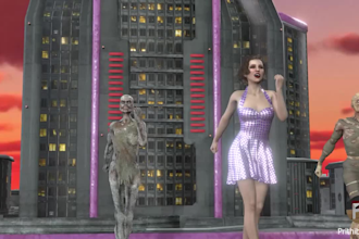 create cinematic realistic 3d dance animation music video