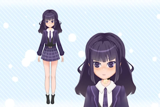 design vtuber models high quality live2d rigging 3d animations and face rigs