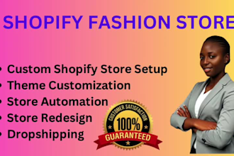 create a professional shopify store for your clothing and fashion brand