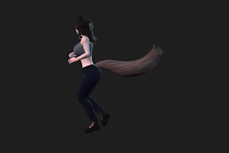 create a custom vrchat  3d character with rigging