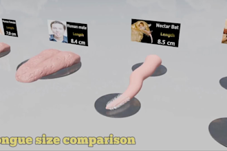 make any 3d size comparison video
