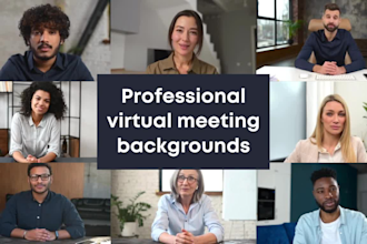 create professional background for google meet and zoom