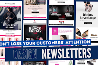 design custom klaviyo mailchimp  email templates and newsletters