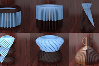 modelling flower vase for 3d printing