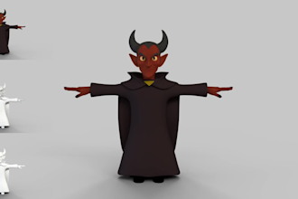 create a 3d character model for games or film
