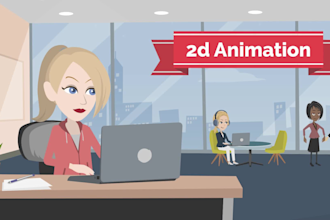 create 2d animated explainer video and 2d animation marketing video