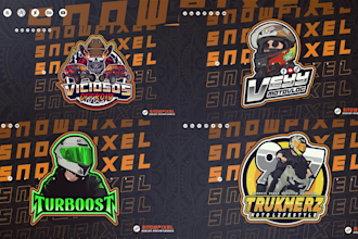 make your motorcycle or rider pics into cool cartoon logo design