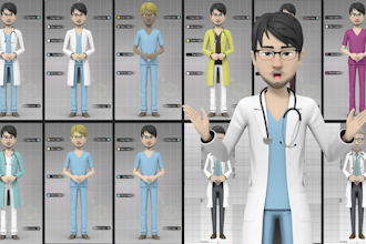 create 3d character medical spokesperson medical presenter video