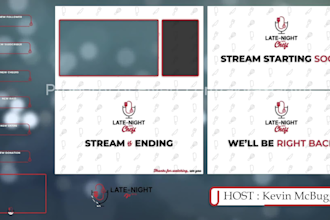 design custom animated graphic twitch overlays with panels screen