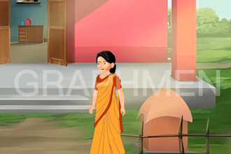 create 2d animation for your youtube hindi story channel
