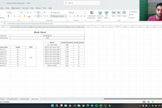 create a dynamic student result sheet in excel