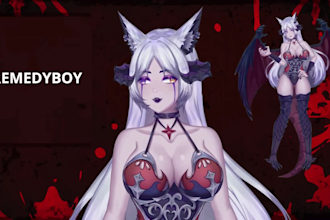 draw and rig vtuber model live2d vtuber rigging vtuber avatar anime commission