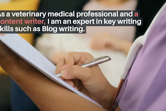 write high quality cool veterinary pet blogs