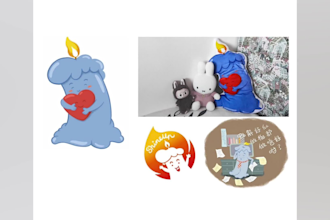 draw a cute cartoon character for editorial illustration