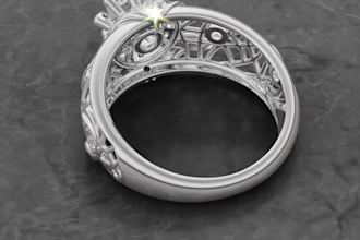 model cgi pendant ring jewelry animation 3d cad jewelry render fashion jewelry