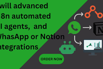build advanced n8n automations ai agents whatsapp webflow or notion integrations