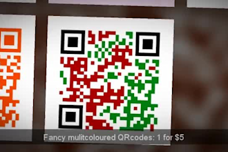 make you 3 custom coloured QRcodes with two custom colours of your choice on each QRcode, or one fancy multicoloured one
