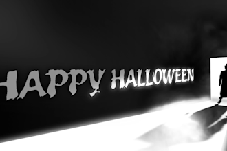 create this mysterious halloween logo reveal video intro for you