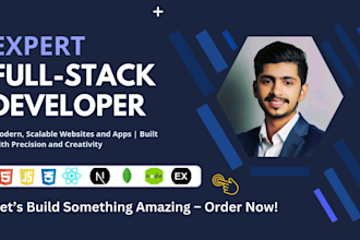 create a custom website as a professional full stack developer