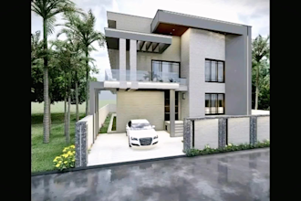 do 3d exterior render, design for house, commercial building