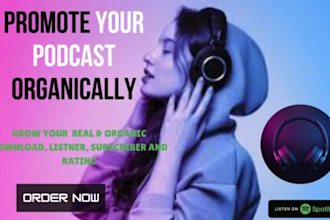 promote your podcast on all plaforms and grow downloads organically
