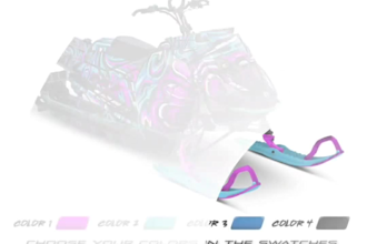 do vehicle wrap design, snow bike wrap design, atv wrap design, custom wrap