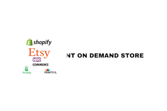 setup print on demand shopify, etsy store with printful