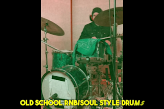 record retro and vintage drums