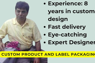 do product packaging box design, mailer box, user manual